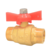 Brass ball valve with ABS butterfly handle, Male/Male, MIHA brand