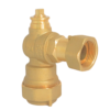 Brass combination angle valve without handle, MIHA brand