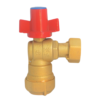 Brass combination angle valve with lockable handle, MIHA brand