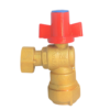 Brass combination angle valve with lockable handle, MIHA brand