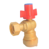 Brass combination angle valve with lockable handle, MIHA brand