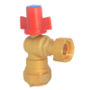 Brass combination angle valve with lockable handle, MIHA brand